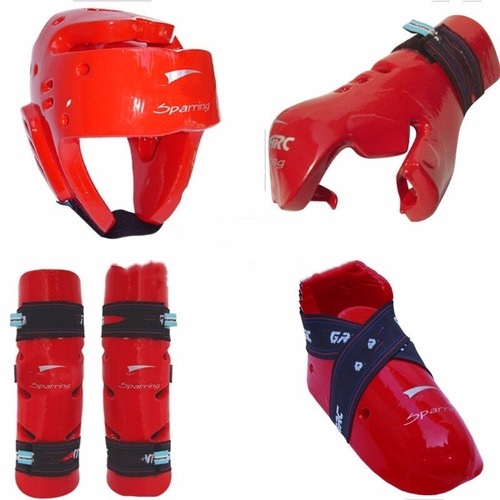 Combo Junior Cabezal + Guantes + Zapatos + Tibial Taekwondo