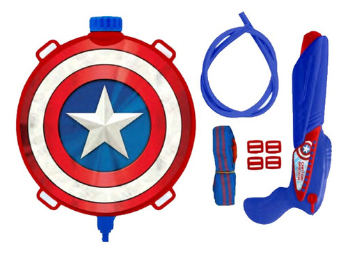 Mochila De Agua Capitan America Escudo Base-x Splash Verano