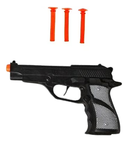 Brinquedo Lançador De Dardos Estilo Glock Com 3 Dardos