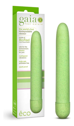 Consolador Vibrador Biodegradable Eco Verde Juguete Sexual 