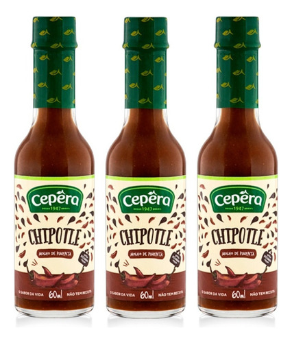 Salsa Pimienta Chipotle Cepera 60 Ml. Pack X3 Origen Brasil