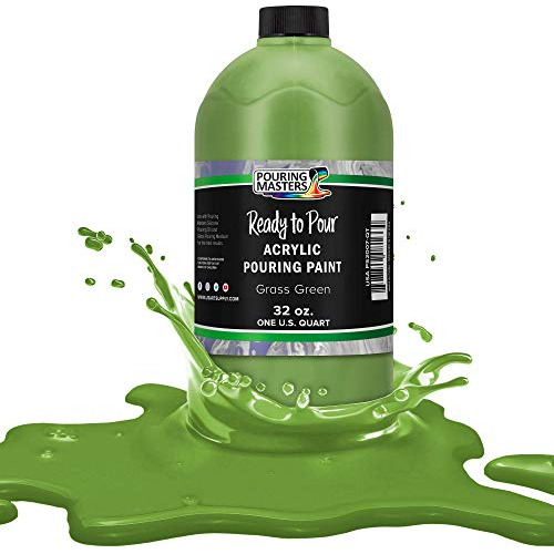 Pintura Acrílica Verde Hierba Lista Verter - Base De A...