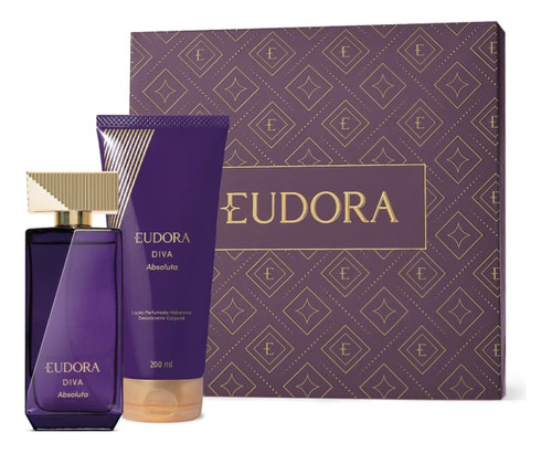 Combo Presente Dia Das Mães Eudora Diva Absoluta: Desodorante Colônia 100ml + Loção Corporal 200ml + Caixa Presenteável