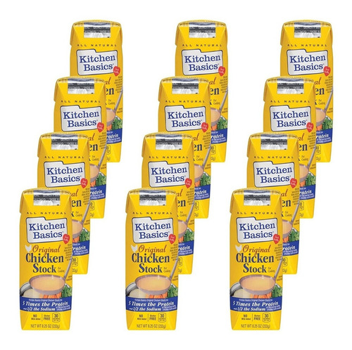 Caldo De Huesos Pollo Broth Reducido En Sodio 220g 12 Pack