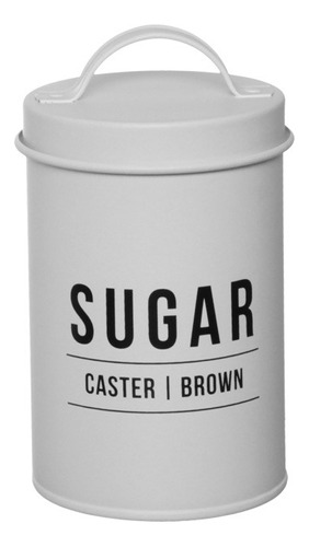 Pote Mantimento Açúcar Sugar Caster Brown Aço 900ml C/ Tampa Cor Branco
