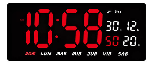 Reloj Digital De Mesa, Pared Con Alarma, Calendario Negro