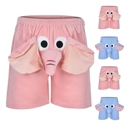 Pantalones Cortos Tipo Bóxer Con Forma De Elefante Para Homb