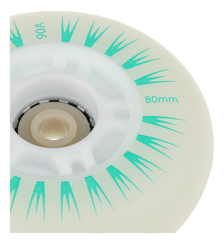 Pu Parpadeo Ruedas De Skate Inline Luminosas 80mm Verde