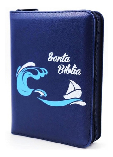 Biblia Bolsillo Barco Rvr60 Azul Marino - Cierre