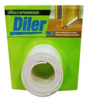 Comprar Zócalo Burlete Para Puerta Autoadhesivo 40mm X 90cm Diler Color Blanco Liso
