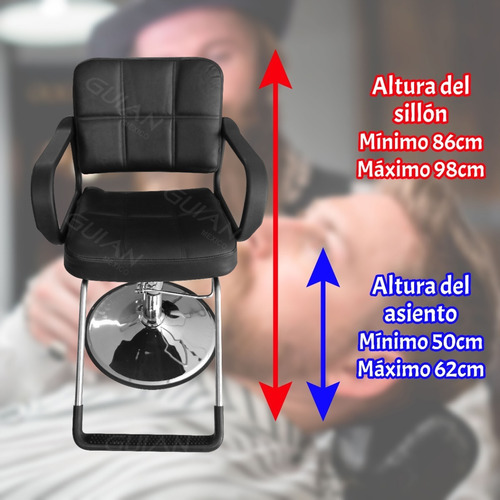 Imagen 7 de 8 de Silla Sillon Barbero Estetica Salon Belleza Barberia