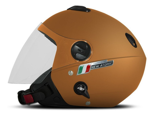 Capacete Aberto New Atomic Elite Design Italiano Sub Viseira Cor Laranja Desenho Solid Tamanho Do Capacete 56
