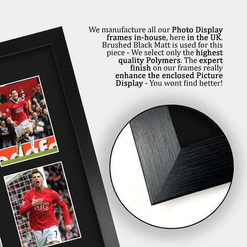 Printed Photo Cristiano Ronaldo Autograph 40x30cm W/ Frame