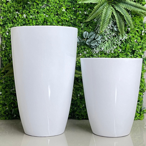 Kit 2 Vasos Plantas Tipo Vietnamita Vitrificado 70cm E 50cm