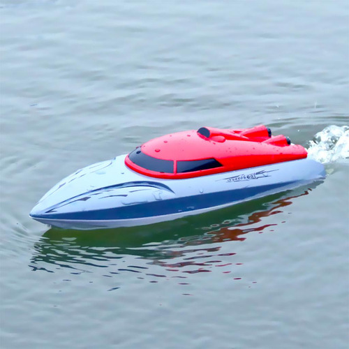Barco De Corrida Rc À Prova D 'água 20 Km / H De Vermelho