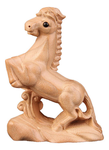 Fa 2 Estatua De Caballo De Madera Tallada A Mano, Estatua De