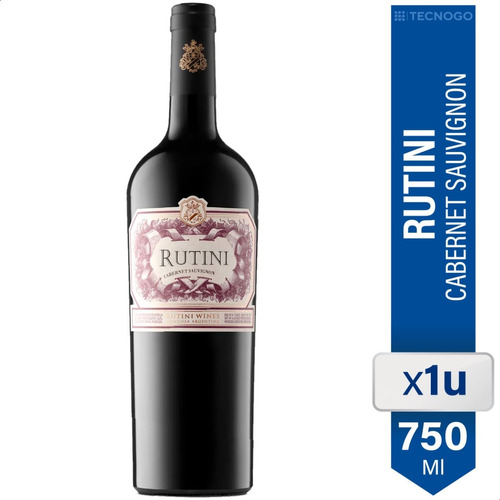 Vino Rutini Cabernet Sauvignon 750ml Tinto Botella Bebidas 