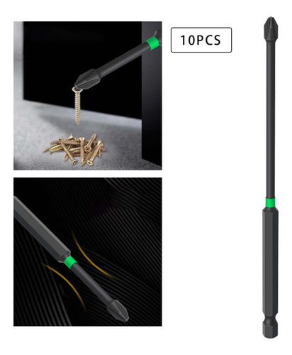 Juego De Puntas De Destornillador Magnético De 10x, 150 Mm