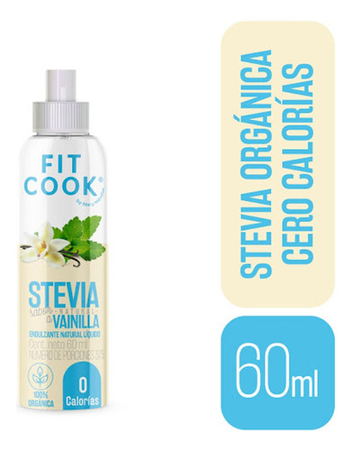 Endulzante Natural Stevia Fitcook Mary Mendez Vainilla X 60 