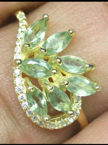Anillo Solitario Zafiro Plata 925