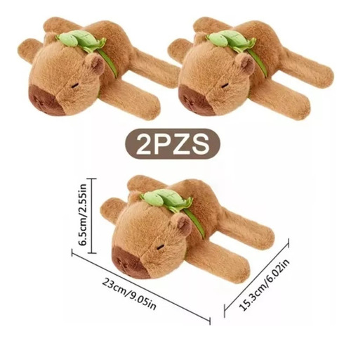 Peluche Capibara Kawaii, 2 Unidades