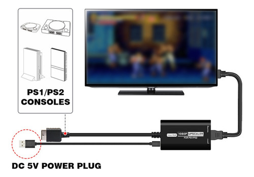 Adaptador Compatível Com Hdmi Rgb-ypbpr Upscaler 16:9/4:3 As