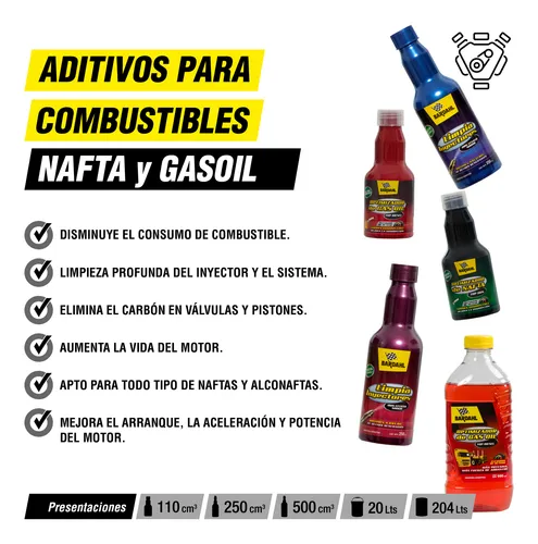 Kit Aditivo Limpia Inyectores Nafta 110ml X 4 Uni
