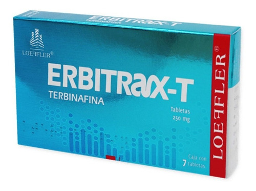 Erbitrax-t Terbinafina 250mg C/7 Tabletas Loeffler