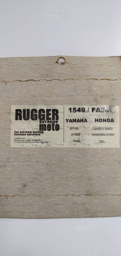 Pastillas Rugger Yam/honda/bmw650/gs/xt66