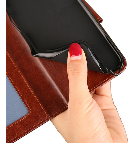 Funda Con Textura De Cristal Marrón Para Tcl 40r 5g