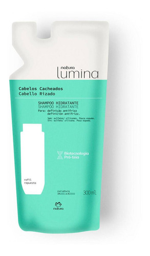 Repuesto Shampu Hidratante Cabello Rulos Rizad Lumina-natura