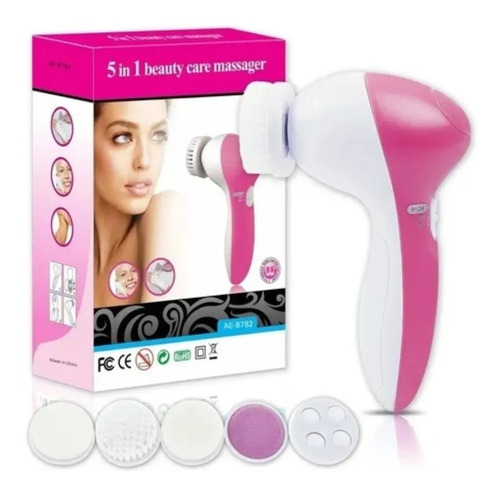 Imagen 1 de 2 de Cepillo Limpiador Facial 5 En 1 Masajeador Exfoliante A Pila