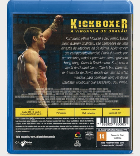 Blu-ray Kickboxer A Vingança Do Dragão - Van Damme - Lacrado