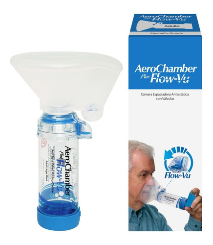 Aerochamber Plus Flow Vu Cámara Espaciadora P/adulto/ Grande