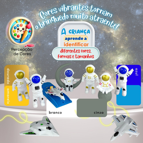 Brinquedo Astronauta Exploradores Espaciais Educativo Kids