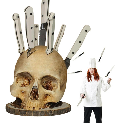 Y Soporte Para Cuchillos De Calavera Genérico Para Cocina