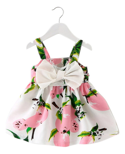 Vestido Para Niñas, Ropa De Bebé Con Estampado De Limón, Tra