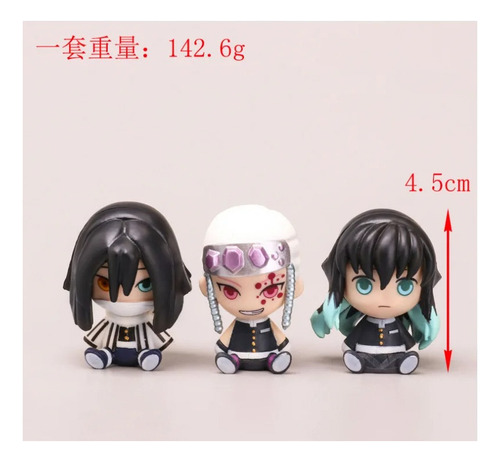 Juego De 6 Figuras De Acción De Demon Slayer, Versión Linda,