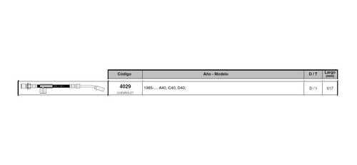 Flexible Freno Del/izq Chevrolet D40 1985 En Adelante 617mm