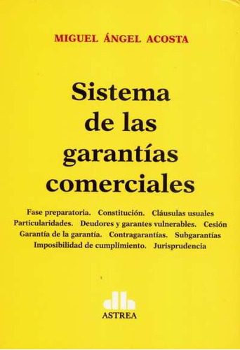 Libro Sistema De Las Garantías Comerciales