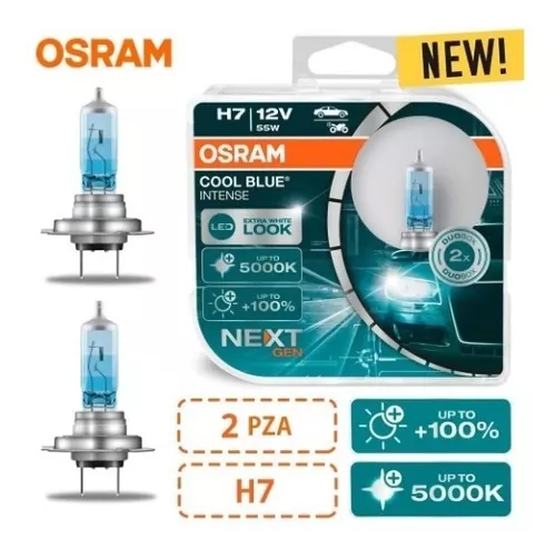 OSRAM COOL BLUE INTENSE H7, +100% más de brillo, hasta
