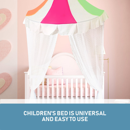 Red Con Toldo Para Cama Infantil, Semicircular, Esquina, Lec