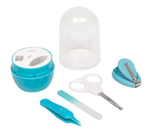 Kit Cuidados Babê Azul Com Estojo Acessórios Livre Bpa Buba