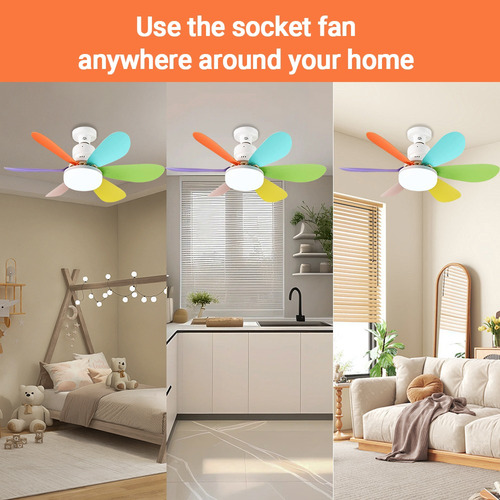 Ventilador De Techo 6 Aspas Con Luz Led Y Control Remoto