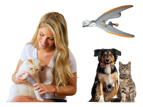 Corta Uñas Para Perro Gato Mascota Safety Con Luz Led