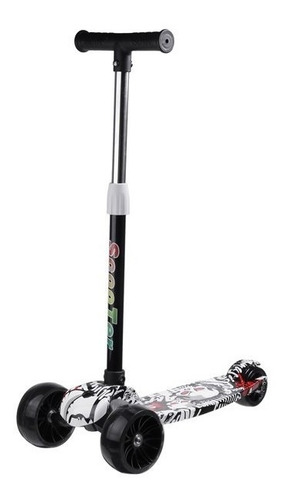 Imagen 4 de 6 de Scooter De 3 Ruedas Para Niños, Patinete Con Luz Led Con Gra