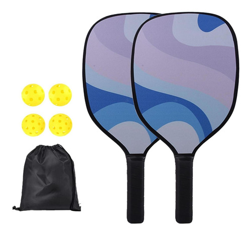 Juego De 2 Raquetas De Pádel Pickleball, 4 Bolas Y Bolsa De