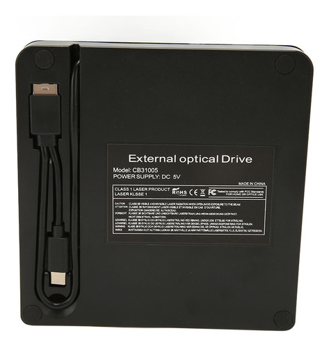 Unidad Portátil De Cd Dvd Para Pc Usb 3.0 Tipo C Slim Extern