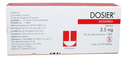 Dosier 2.5mg Caja Con 30 Comprimidos