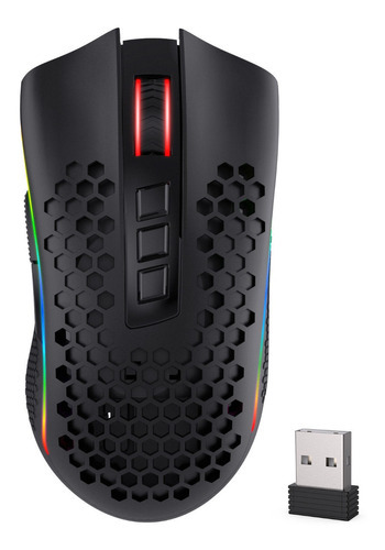 Mouse Gamer Inalambrico Redragon Storm Pro M808 Negro Black